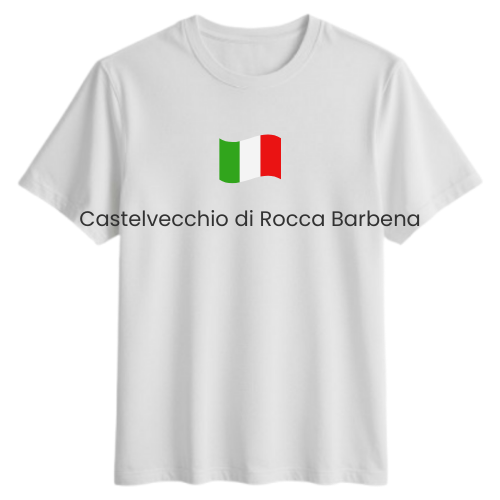 T-shirt Comune italiano Castelvecchio di Rocca Barbena (SV) | Idea regalo originale