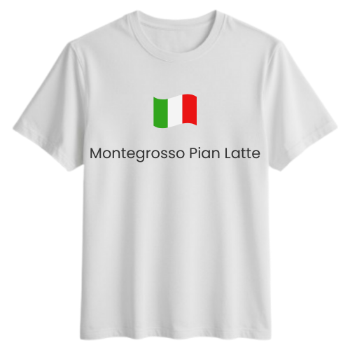 T-shirt Comune italiano Montegrosso Pian Latte (IM) | Idea regalo originale